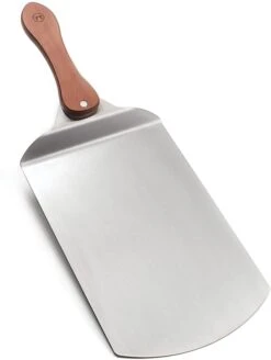 Napoleon Shop 25 Outset Stainless Steel Pizza Peel With Folding Rosewood Handle