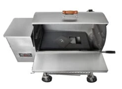 Stainless Steel Maverick 850 Wood Pellet Grill 9 Stainless Steel Maverick 850 Wood Pellet Grill -Napoleon Shop 850 Stainless Big Wheels DrainOpen scaled 1