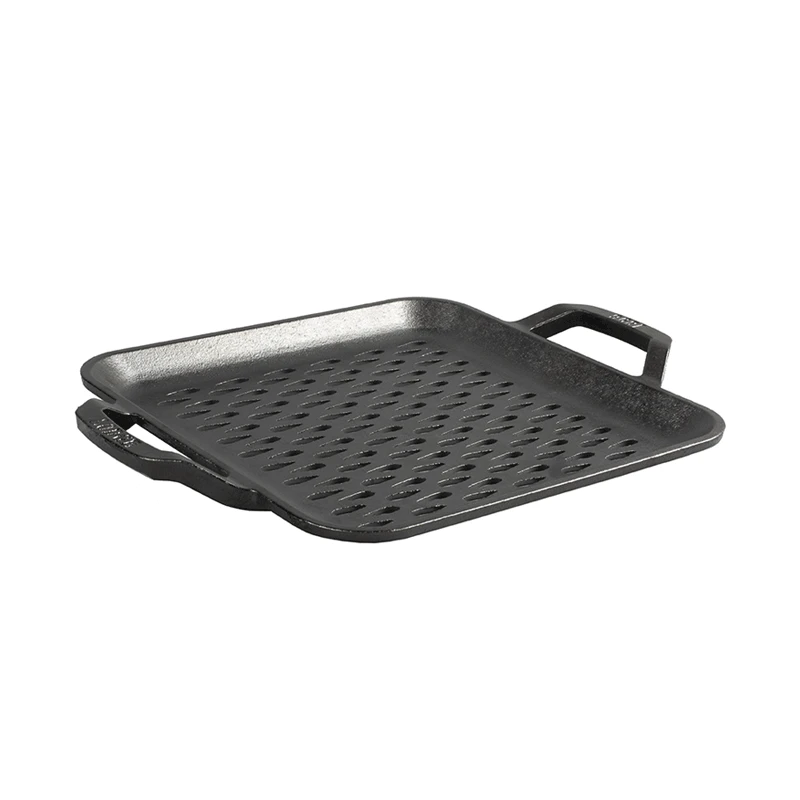 Lodge Chef Collection 11 Inch Cast Iron Square Grill Topper 1 Lodge Chef Collection 11 Inch Cast Iron Square Grill Topper
